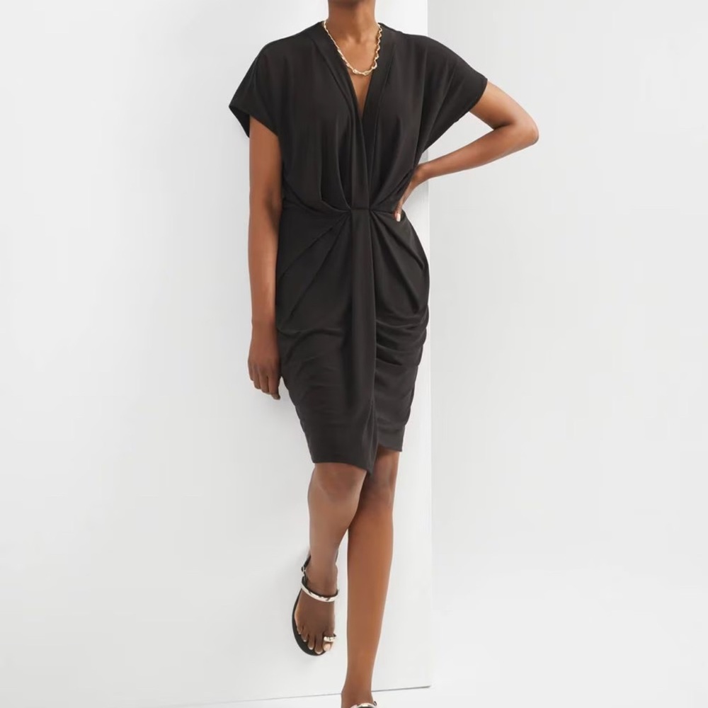White House Black Market Matte-Jersey Twist Front Dress NWT Size Medium - Picture 1 of 8